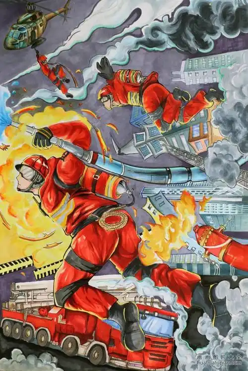 "消防安全在我心中 致敬逆行英雄"绘画作品(14)