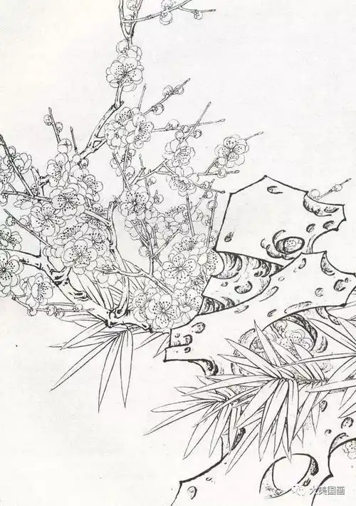 国画技法工笔画中石头的画法教程