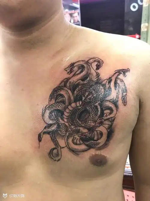 九头蛇_纹身图案手稿图片_金玉亮的纹身作品集