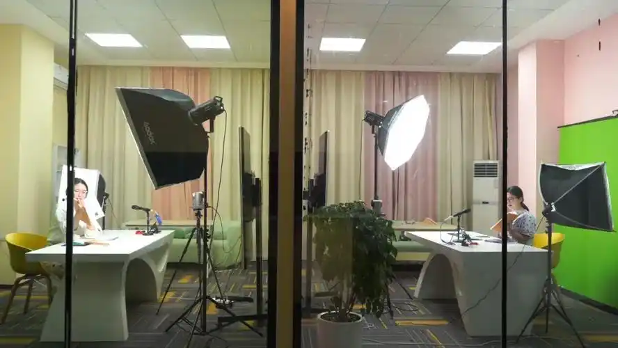 直播间搭建按需选择常用的直播间搭建大致分为实景和绿幕两种类型.