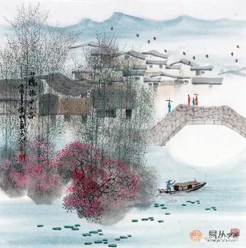 《小桥流水人家》68x67cm