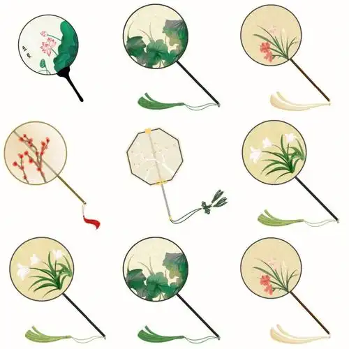 古风中国风精美流苏团扇二