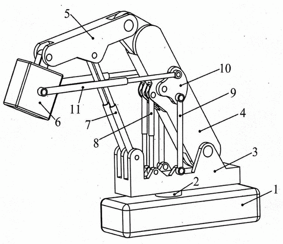 cn102357897a_一种4自由度串并联混合重载机械臂