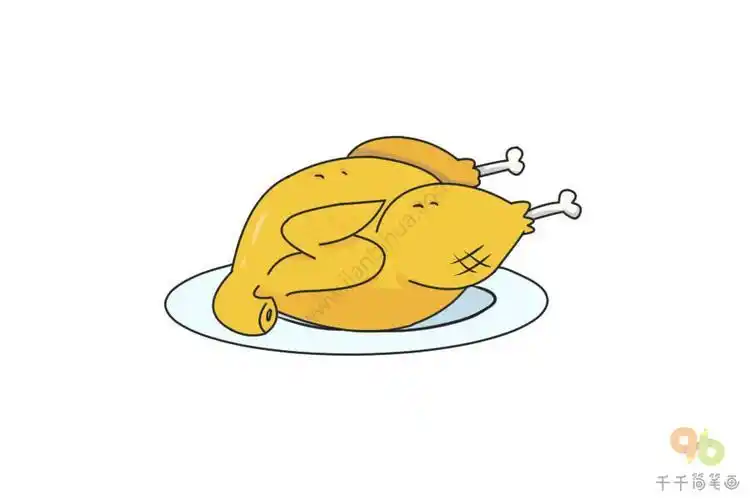 dp28大盘鸡简笔画