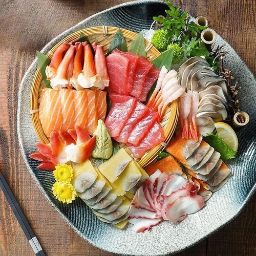 美光烧 日式料理超大陶瓷刺身拼盘龙虾海鲜盘子寿司盘创意荷叶盘