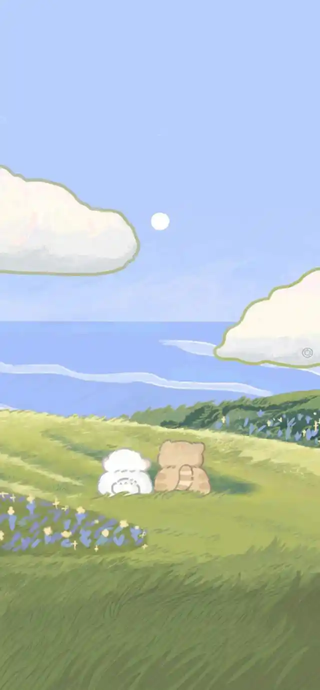 一组清新治愈插画壁纸,是美好呀