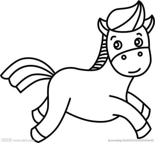 可爱卡通马图片