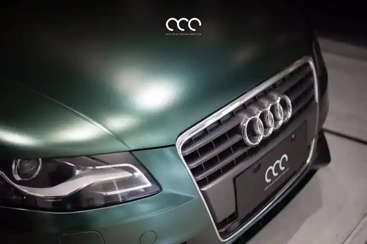 漫彩改色膜奥迪a4l颜色电光金属墨绿