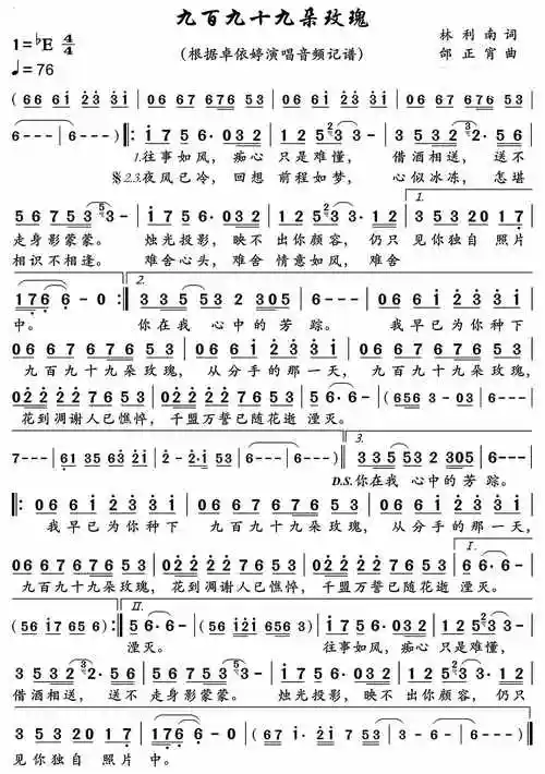 中国台湾男歌手邰正宵(samuel tai)经典歌曲简谱精选