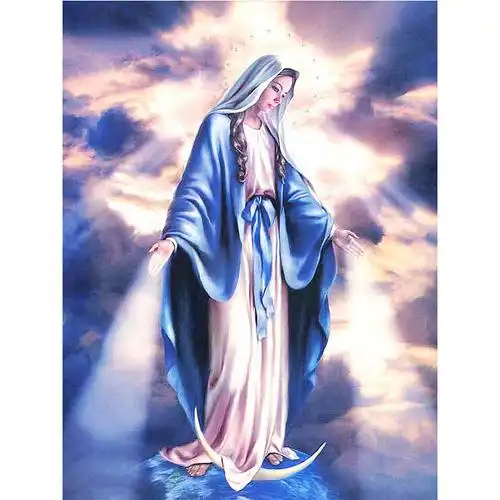 钻石画diy 圣母 2.8尖顶圆满钻绣 客厅装饰 新款图片厂家定做