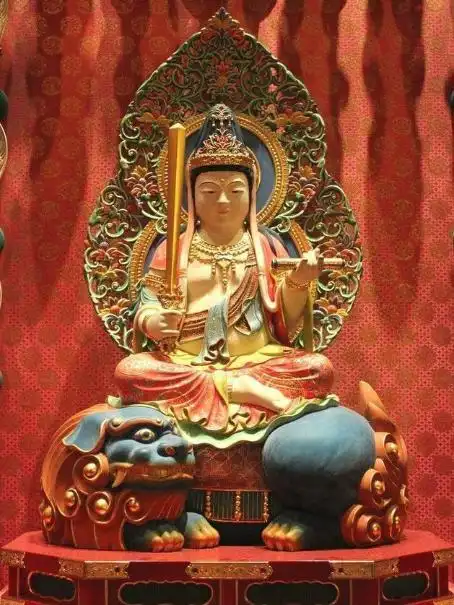 文殊菩萨佛像图片大全高清,佛教四大菩萨之一文殊菩萨,为大智慧的象征