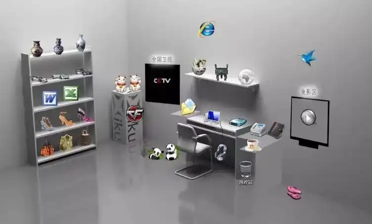 10款创意图标摆放电脑桌面壁纸