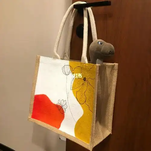muji无印良品手绘麻布袋大改造