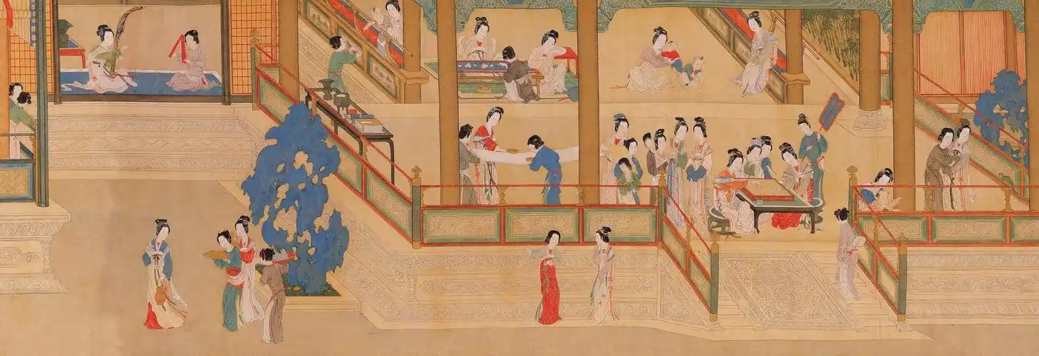 汉宫春晓图仇英国画作品欣赏