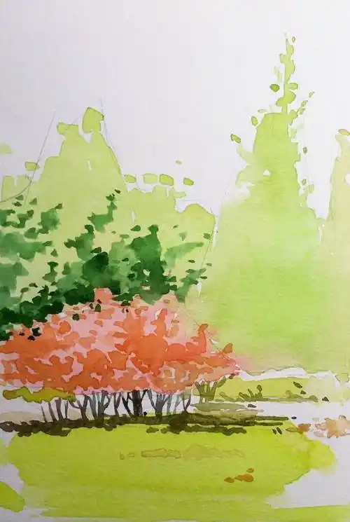 水彩画图片简单画风景水彩画图片简单画风景一年级