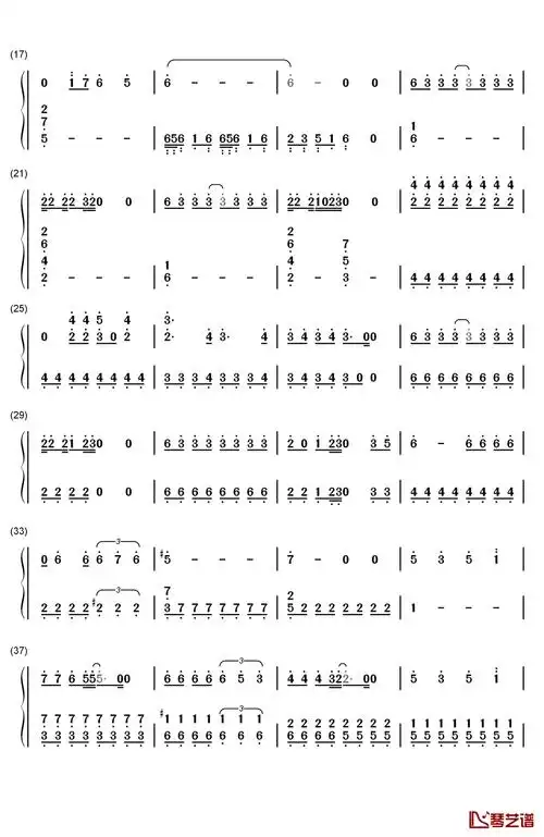 七龙珠主题曲钢琴简谱-数字双手-鸟山明