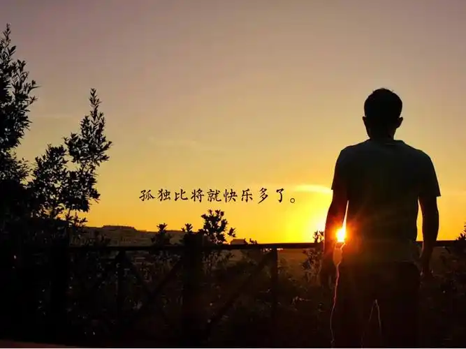 夕阳 日出 背影 孤独