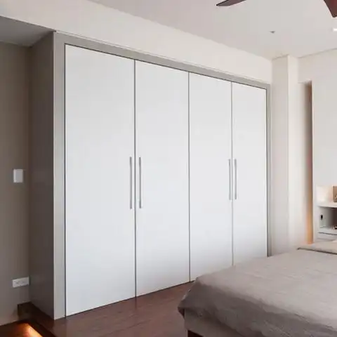 全屋软装定制衣柜平开门进口爱格亚光白色衣橱衣帽间全屋家具定制