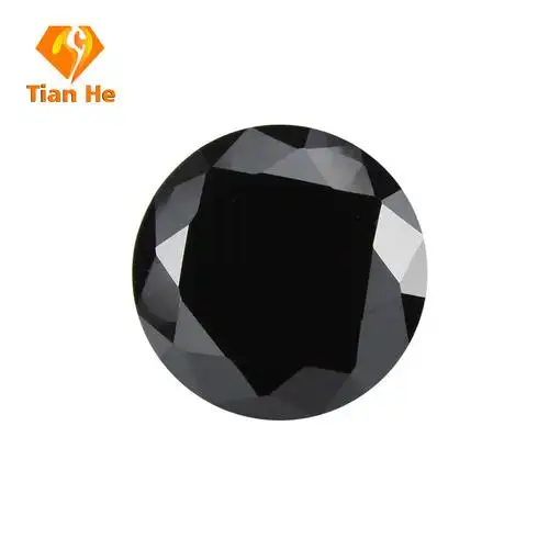 小圆形黑色锆石 人工宝石 黑锆 裸石规格齐全