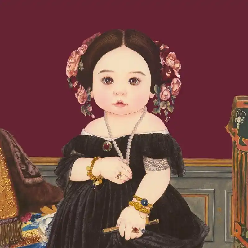 可爱卡通女生头像|富态小胖妹 可爱卡通女生头像  白白胖胖充满希望的