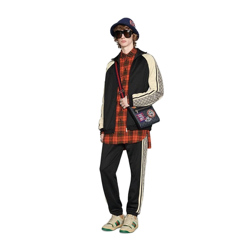 古驰(gucci) 男女上衣拼接gg经典夹克外套春秋棒球服545601 xjacz