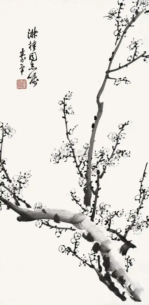 1078 墨梅 立轴 纸本