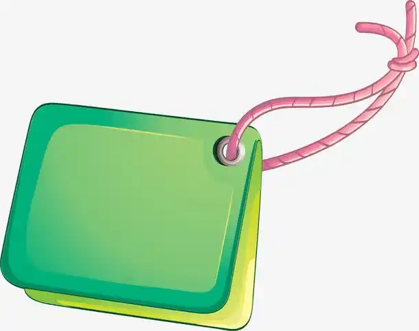 绿色卡通吊牌