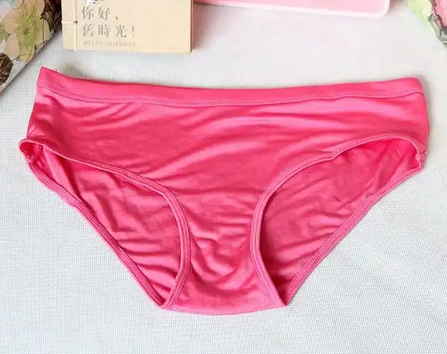 女士平角内裤真丝单色淘宝爆款批发三角裤低腰42针织双面宽边
