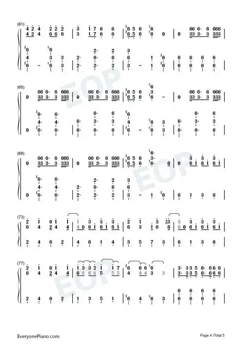 how you like that-blackpink创世界新纪录的新曲双手简谱预览4-钢琴