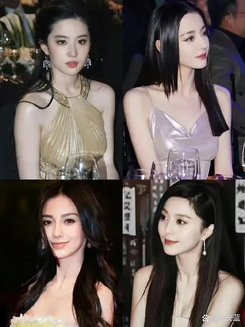 杨颖 非常标准的鹅蛋脸,全脸线条流畅,骨相 皮