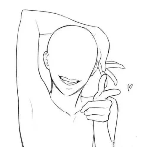 素材人体线稿姿势动态素材参考新手临摹必备