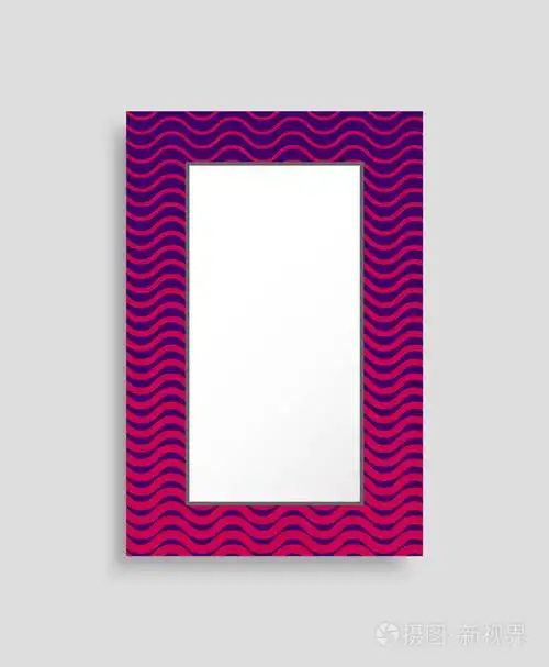 矩形框架彩色矢量插图