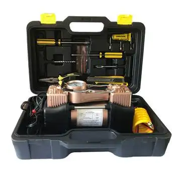 金属双杠带提手12v便捷式车载充气泵汽胎电动车用车载打气泵-阿里巴巴