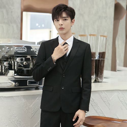 秋季新品潮流西服套装男士韩版修身郎结婚礼服正装商务休闲职业小西装