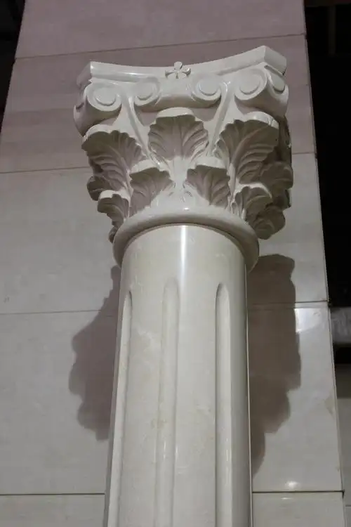 定制手工雕刻装饰方柱花岗岩门柱设计