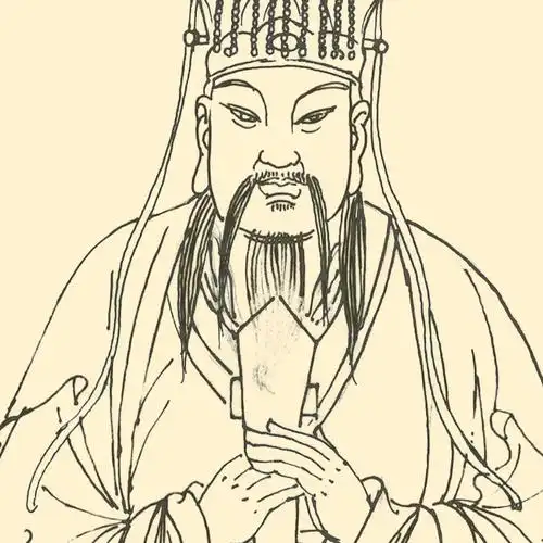 道教人物玉皇大帝卷轴昊天天尊老天爷白描画像道场国画