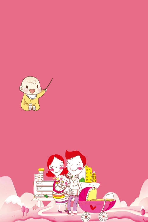 卡通新生儿护理宣传海报背景素材