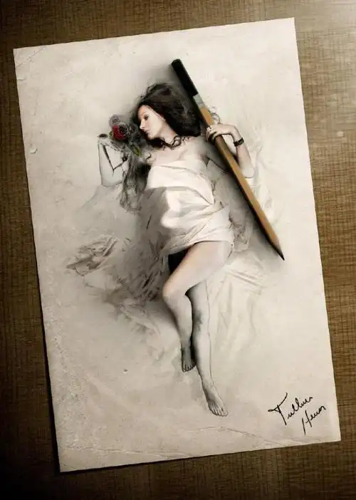 裸眼3d绘画你喜欢吗?巴西的hidreley画美女呼之欲出,厉害!