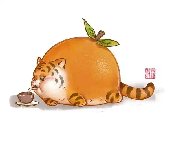 当老虎变成桔子?果然除了人,什么动物胖了都好看