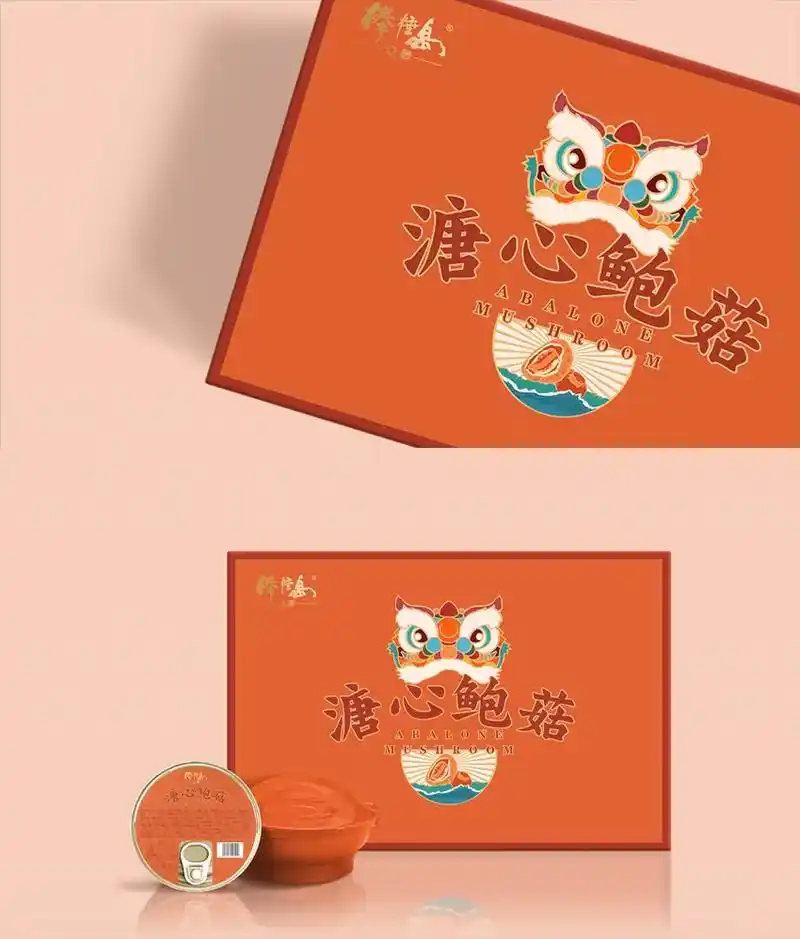 融入了醒狮元素的蘑菇包装设计你喜欢吗?
