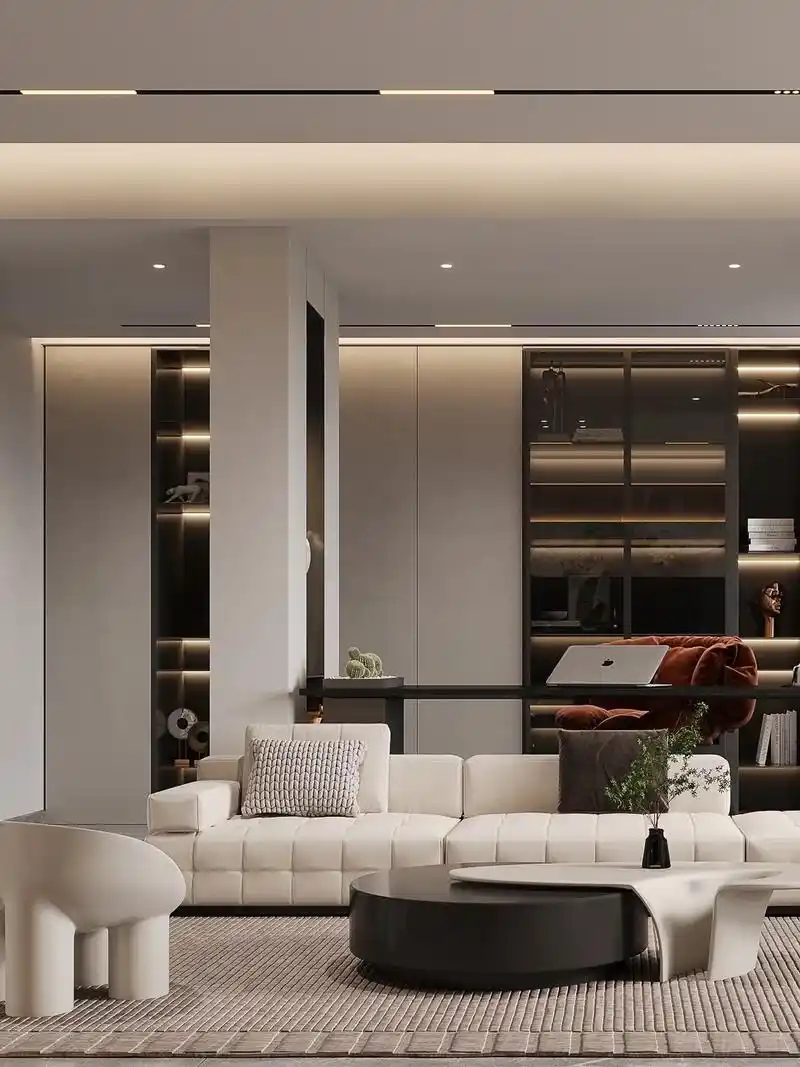 现代简约轻奢风装修效果图,大气精致舒适.