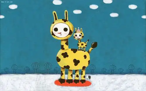 精选韩国手绘插画可爱高清图片电脑桌面壁纸下载