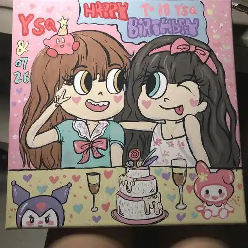 闺蜜感动哭了05给闺蜜亲手画的生日礼物