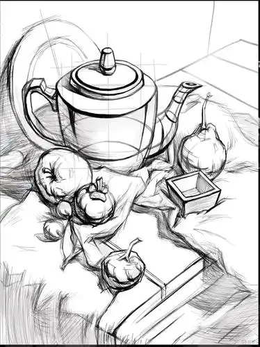 rh3204咩咩怪临摹静物组合