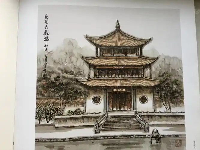 神州宏韵,郑建中中国画古建筑国画集