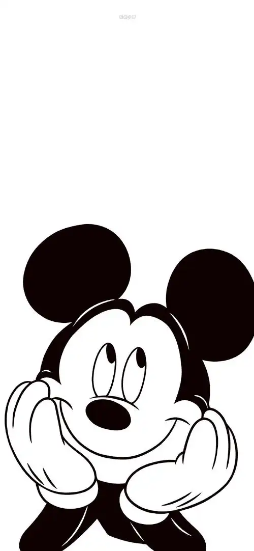 黑白米奇米妮米老鼠壁纸#iphone壁纸