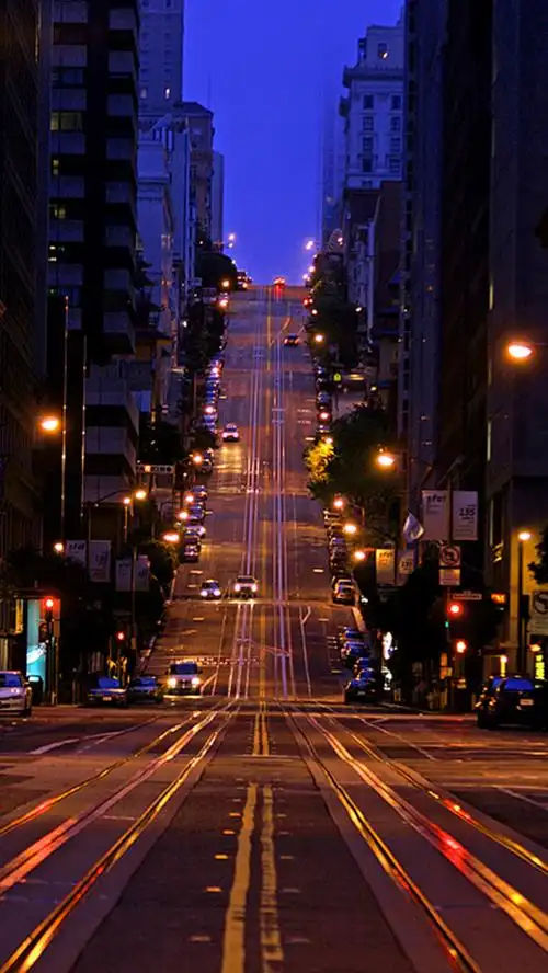 城市夜晚繁华都市车流h5背景