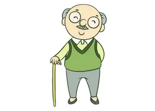 爷爷简笔画的画法步骤步骤教程及图片大全