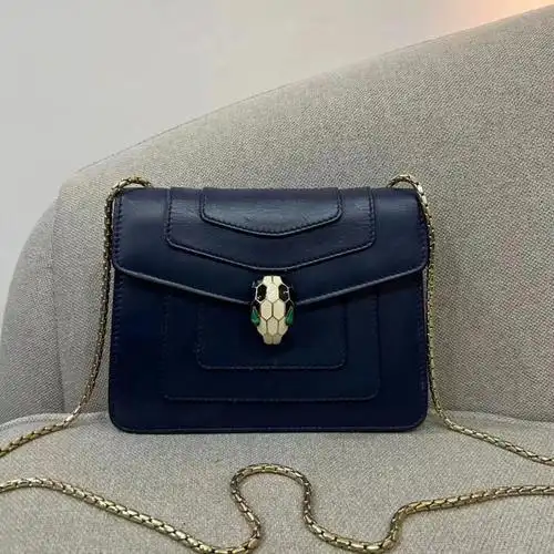 宝格丽  蛇头包小号 97新尺寸25*20 蓝色超美 原始成色 专柜1w