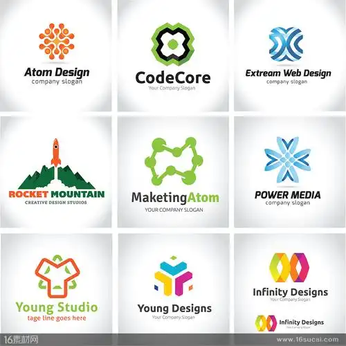 清新简约标志设计矢量素材